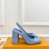 ルイヴィトン 靴 LV スイング スリングバック パンプス 9cm lv303446 スカイブルー N品 ヴィトン 靴 レディース パンプス - 画像 (9)