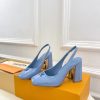 ルイヴィトン 靴 LV スイング スリングバック パンプス 9cm lv303446 スカイブルー N品 ヴィトン 靴 レディース パンプス - 画像 (8)