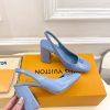 ルイヴィトン 靴 LV スイング スリングバック パンプス 9cm lv303446 スカイブルー N品 ヴィトン 靴 レディース パンプス - 画像 (7)