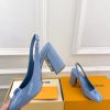 ルイヴィトン 靴 LV スイング スリングバック パンプス 9cm lv303446 スカイブルー N品 ヴィトン 靴 レディース パンプス - 画像 (6)