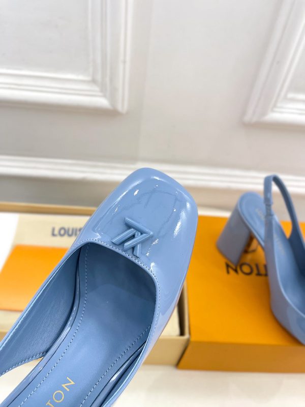ルイヴィトン 靴 LV スイング スリングバック パンプス 9cm lv303446 スカイブルー N品 ヴィトン 靴 レディース パンプス - 画像 (5)