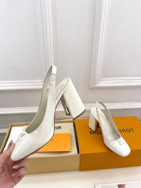 ルイヴィトン 靴 LV スイング スリングバック パンプス 9cm lv303448 ホワイト N品 ヴィトン 靴 レディース パンプス - 画像 (6)