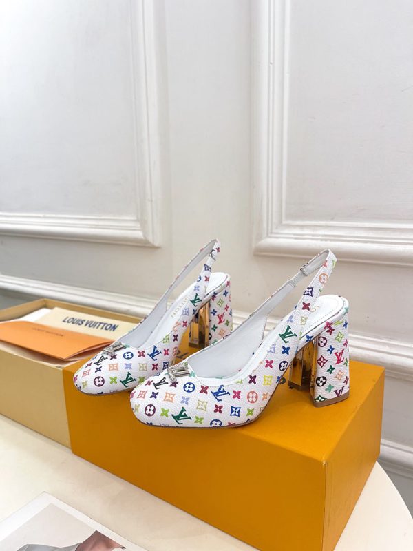 ルイヴィトン 靴 LV スイング スリングバック パンプス 9cm lv303450 マルチカラー N品 ヴィトン 靴 レディース パンプス - 画像 (8)