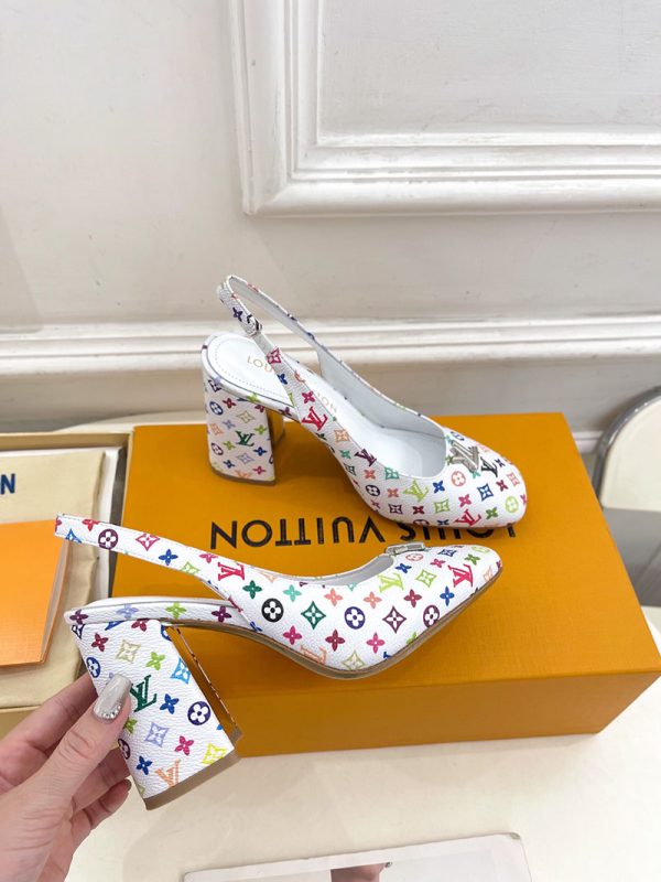ルイヴィトン 靴 LV スイング スリングバック パンプス 9cm lv303450 マルチカラー N品 ヴィトン 靴 レディース パンプス - 画像 (7)