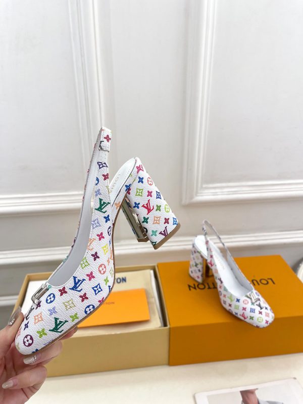 ルイヴィトン 靴 LV スイング スリングバック パンプス 9cm lv303450 マルチカラー N品 ヴィトン 靴 レディース パンプス - 画像 (6)