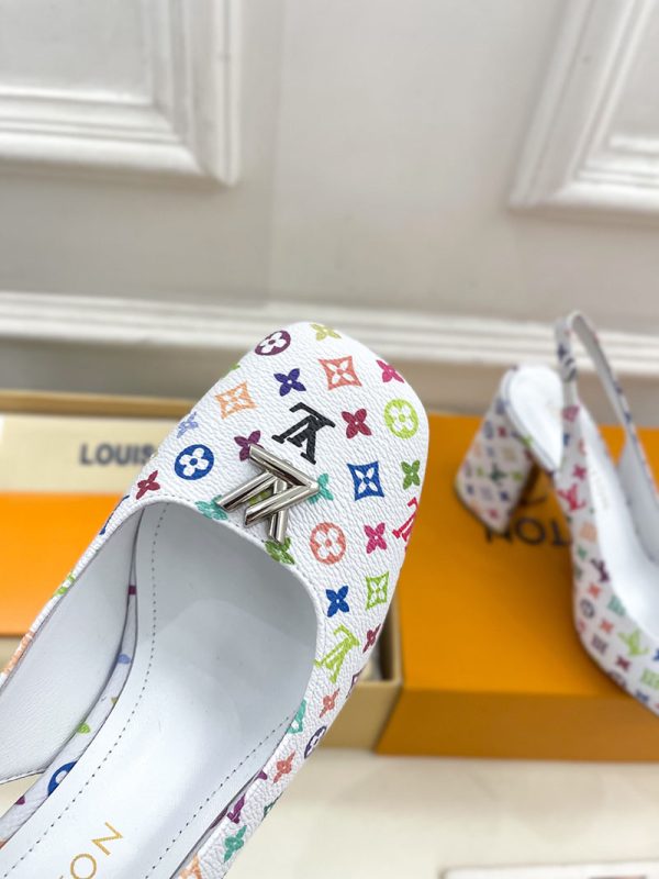 ルイヴィトン 靴 LV スイング スリングバック パンプス 9cm lv303450 マルチカラー N品 ヴィトン 靴 レディース パンプス - 画像 (5)