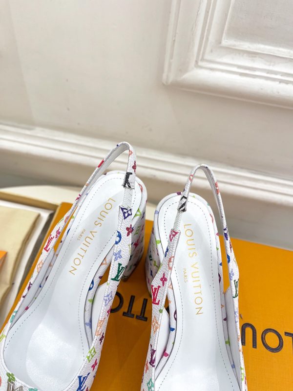 ルイヴィトン 靴 LV スイング スリングバック パンプス 9cm lv303450 マルチカラー N品 ヴィトン 靴 レディース パンプス - 画像 (4)