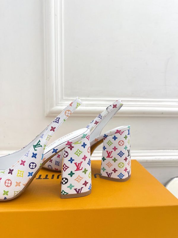 ルイヴィトン 靴 LV スイング スリングバック パンプス 9cm lv303450 マルチカラー N品 ヴィトン 靴 レディース パンプス - 画像 (3)