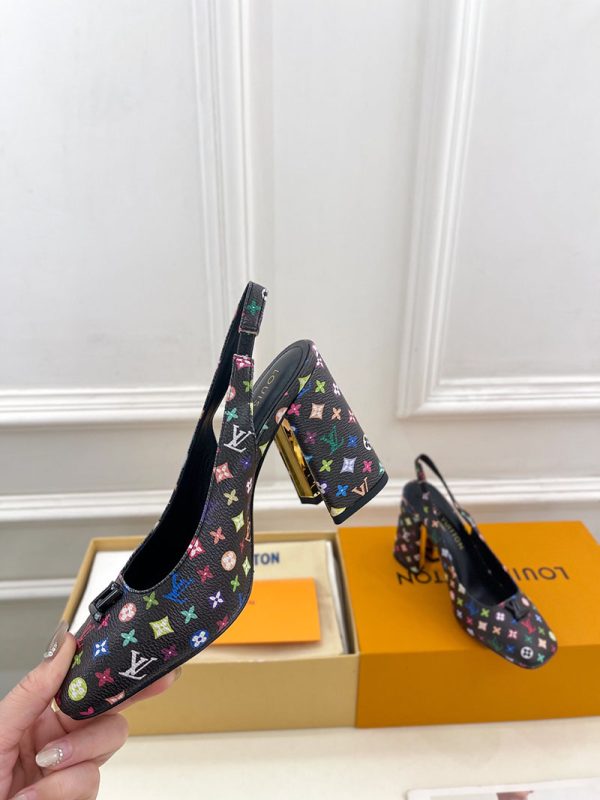 ルイヴィトン 靴 LV スイング スリングバック パンプス 9cm lv303451 マルチカラー N品 ルイヴィトン パンプス モノグラム - 画像 (6)