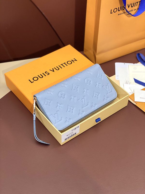 LOUIS VUITTON M83225 モノグラム・アンプラント ラウンドファスナー長財布 ジッピー・ウォレット ブルー - 画像 (9)