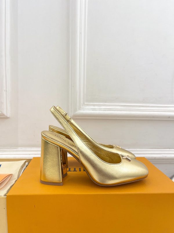 ルイヴィトン 靴 LV スイング スリングバック パンプス 9cm lv303453 ゴールド N品 ルイヴィトン パンプス モノグラム - 画像 (9)