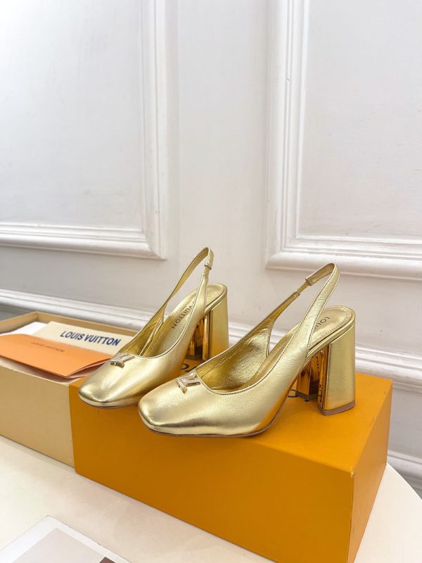ルイヴィトン 靴 LV スイング スリングバック パンプス 9cm lv303453 ゴールド N品 ルイヴィトン パンプス モノグラム - 画像 (8)