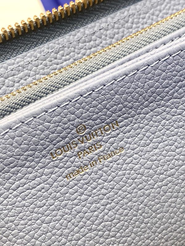 LOUIS VUITTON M83225 モノグラム・アンプラント ラウンドファスナー長財布 ジッピー・ウォレット ブルー - 画像 (6)