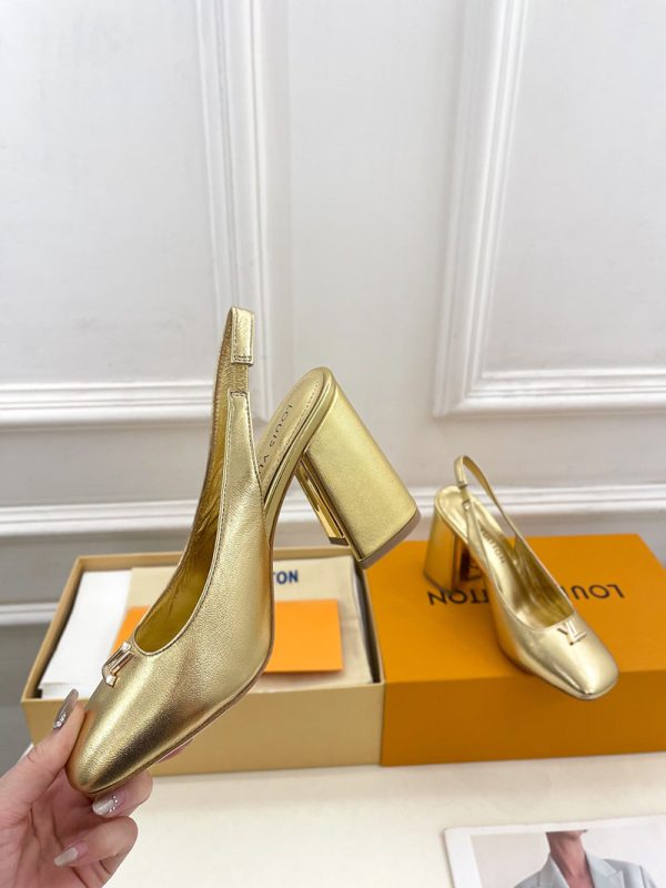 ルイヴィトン 靴 LV スイング スリングバック パンプス 9cm lv303453 ゴールド N品 ルイヴィトン パンプス モノグラム - 画像 (6)