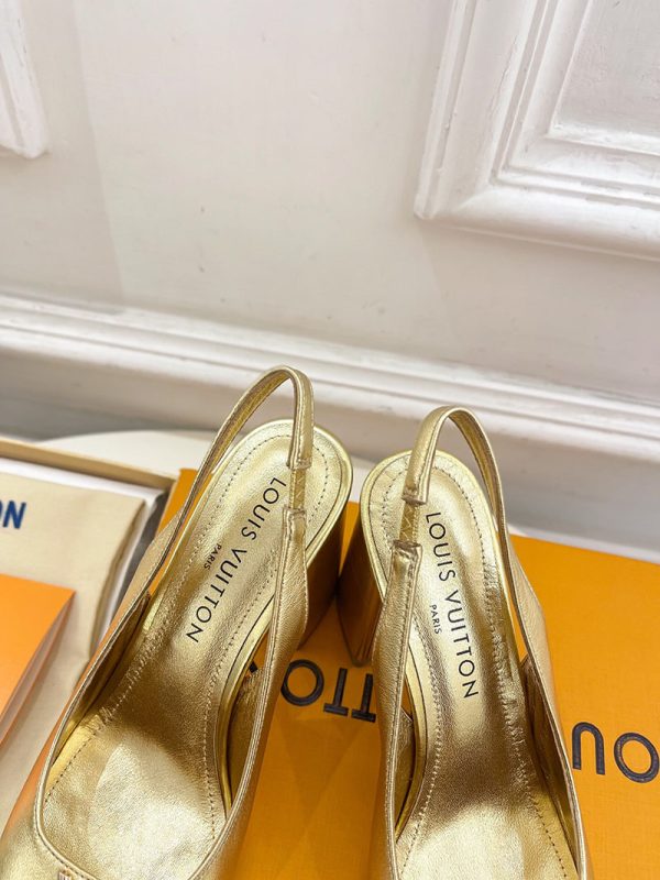 ルイヴィトン 靴 LV スイング スリングバック パンプス 9cm lv303453 ゴールド N品 ルイヴィトン パンプス モノグラム - 画像 (5)