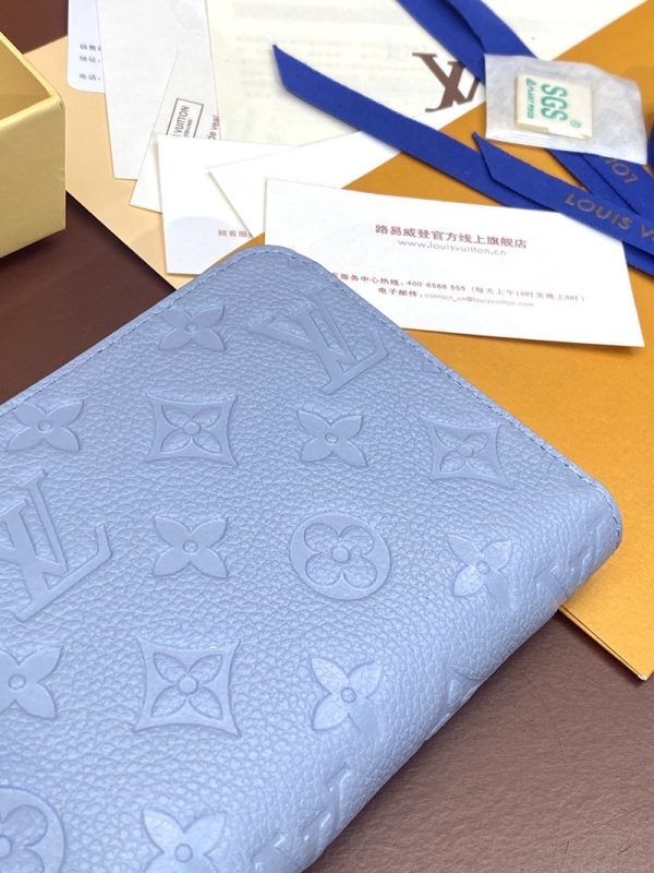 LOUIS VUITTON M83225 モノグラム・アンプラント ラウンドファスナー長財布 ジッピー・ウォレット ブルー - 画像 (4)
