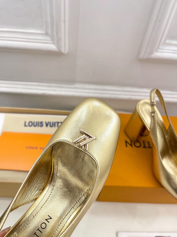 ルイヴィトン 靴 LV スイング スリングバック パンプス 9cm lv303453 ゴールド N品 ルイヴィトン パンプス モノグラム - 画像 (4)