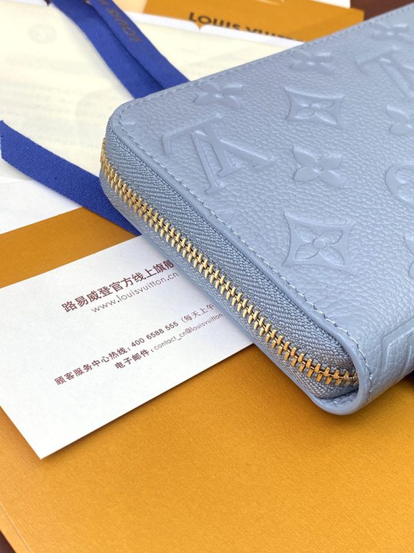 LOUIS VUITTON M83225 モノグラム・アンプラント ラウンドファスナー長財布 ジッピー・ウォレット ブルー - 画像 (3)