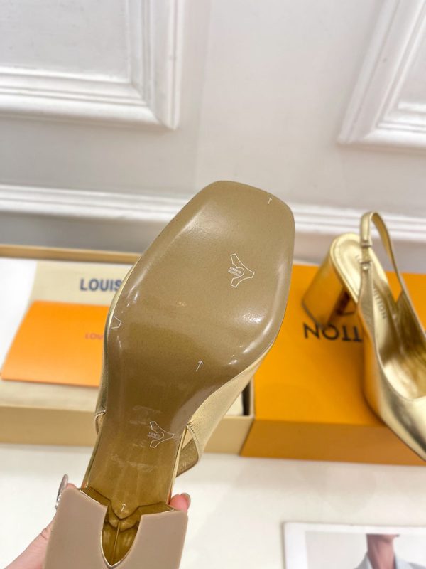 ルイヴィトン 靴 LV スイング スリングバック パンプス 9cm lv303453 ゴールド N品 ルイヴィトン パンプス モノグラム - 画像 (2)