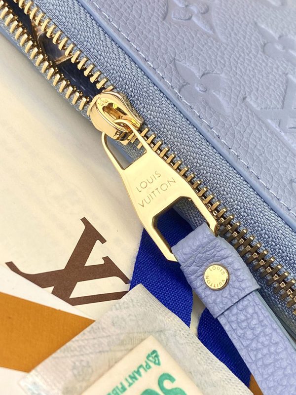 LOUIS VUITTON M83225 モノグラム・アンプラント ラウンドファスナー長財布 ジッピー・ウォレット ブルー - 画像 (2)