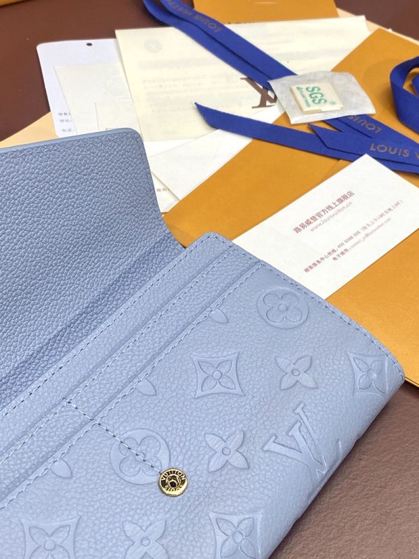 LOUIS VUITTON ポルトフォイユ・サラ ラウンド長財布 財布 レディース M82048 ブルー 超N品 - 画像 (4)