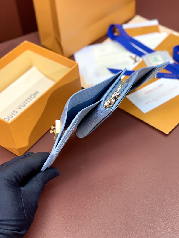 LOUIS VUITTON モノグラムアンプラント ポルトフォイユ メティス コンパクト M82926 ブルー 財布 超N品 - 画像 (6)