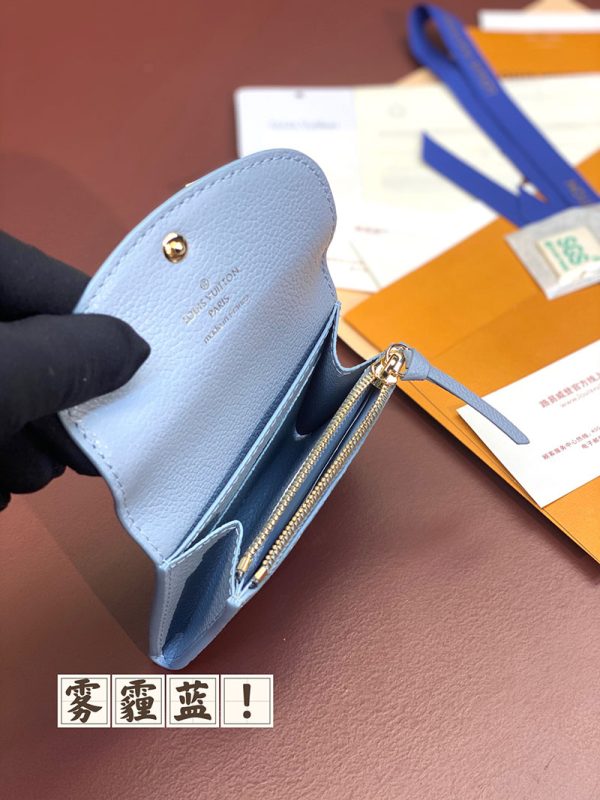 LOUIS VUITTON コインケース レディース モノグラム アンプラント ポルトモネ・ロザリ ブルー M83231 超N品 - 画像 (5)
