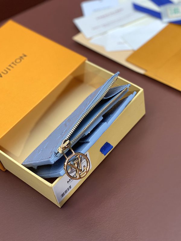 LOUIS VUITTON 二つ折り財布 レディース アンプラント ポルトフォイユ・リサ ブルー M83587 オランプ ブルー 超N品 - 画像 (6)