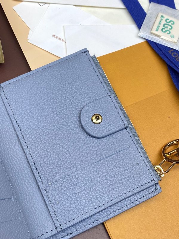LOUIS VUITTON 二つ折り財布 レディース アンプラント ポルトフォイユ・リサ ブルー M83587 オランプ ブルー 超N品 - 画像 (3)