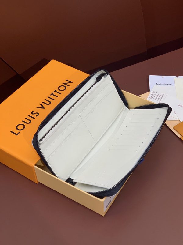 LOUIS VUITTON Wallet ラウンドファスナー ジッピーウォレット･ヴェルティカル ホワイト/ネイビー M83381 超N品 - 画像 (8)