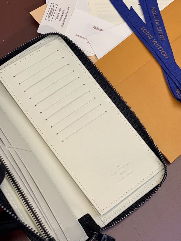 LOUIS VUITTON Wallet ラウンドファスナー ジッピーウォレット･ヴェルティカル ホワイト/ネイビー M83381 超N品 - 画像 (7)