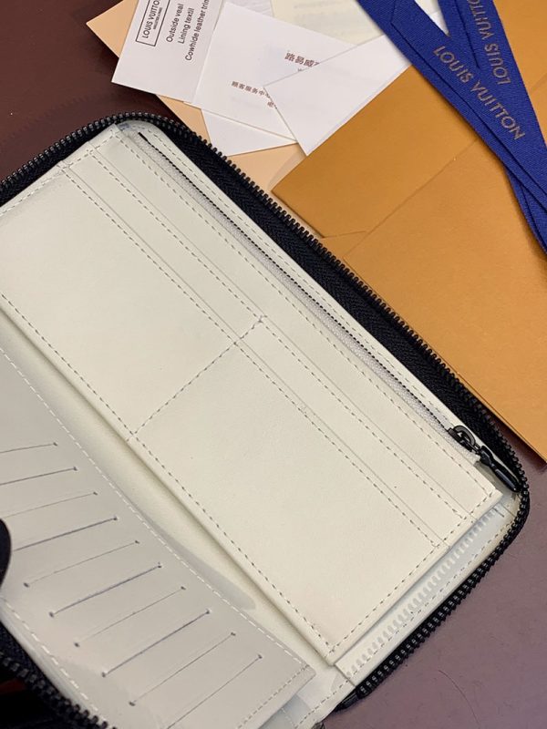 LOUIS VUITTON Wallet ラウンドファスナー ジッピーウォレット･ヴェルティカル ホワイト/ネイビー M83381 超N品 - 画像 (6)