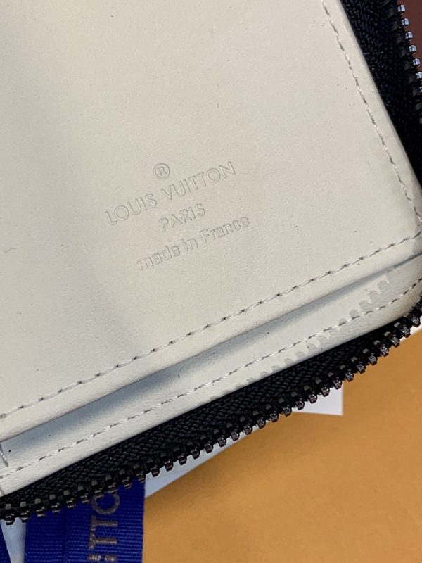 LOUIS VUITTON Wallet ラウンドファスナー ジッピーウォレット･ヴェルティカル ホワイト/ネイビー M83381 超N品 - 画像 (5)