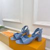 ルイヴィトン 靴 LV Swing Sandal スイングサンダル  lv303465 ブルー N品 夏サンダル レディース 人気 - 画像 (8)
