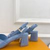 ルイヴィトン 靴 LV Swing Sandal スイングサンダル  lv303465 ブルー N品 夏サンダル レディース 人気 - 画像 (3)