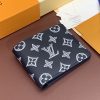 LOUIS VUITTON 二つ折り財布 ポルトフォイユ・ミュルティプル モノグラム・シャドウ ブルーマリーヌ M83379 超N品 - 画像 (3)