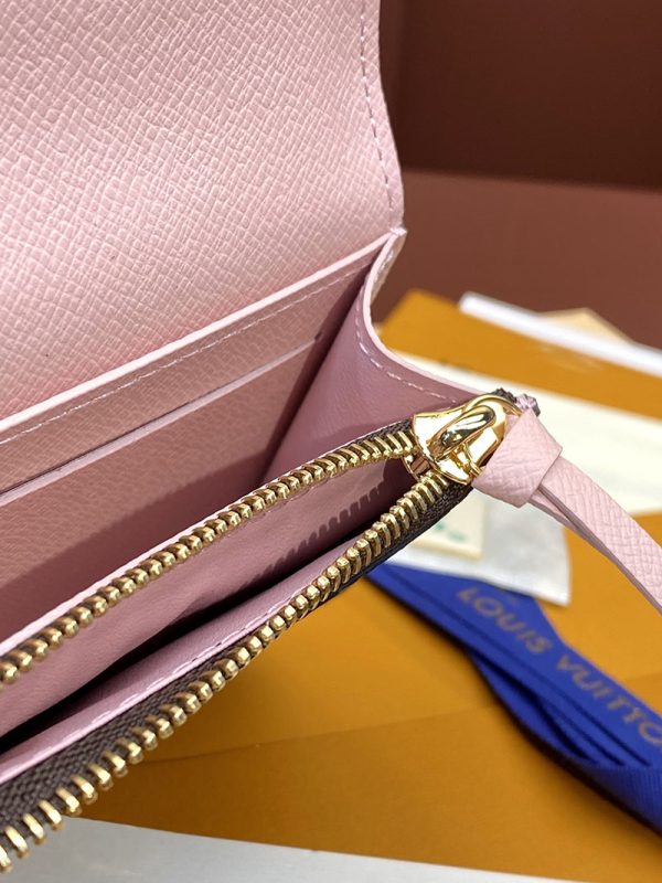 LOUIS VUITTON ポルトモネ・ロザリ モノグラム ピンクオパール M83600 小銭入れ カード入れ 名刺入れ パスケース ミニ財布 - 画像 (3)