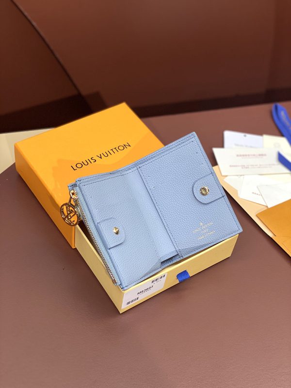 LOUIS VUITTON 二つ折り財布 レディース アンプラント ポルトフォイユ・リサ ブルー M83587 オランプ ブルー 超N品 - 画像 (8)