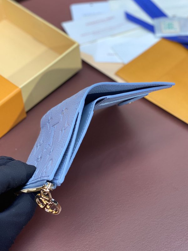 LOUIS VUITTON 二つ折り財布 レディース アンプラント ポルトフォイユ・リサ ブルー M83587 オランプ ブルー 超N品 - 画像 (7)