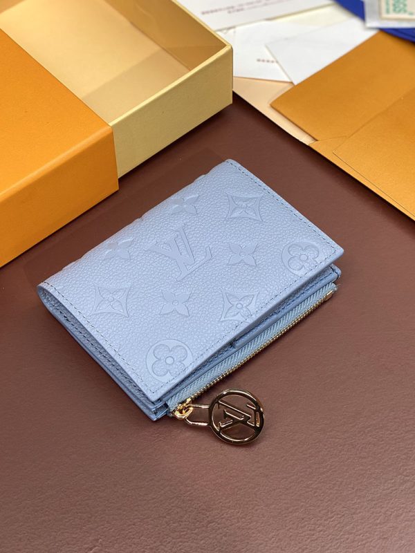 LOUIS VUITTON 二つ折り財布 レディース アンプラント ポルトフォイユ・リサ ブルー M83587 オランプ ブルー 超N品 - 画像 (5)