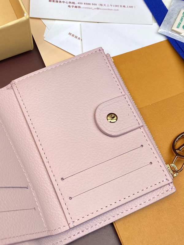LOUIS VUITTON 二つ折り財布 モノグラム・アンプラント ポルトフォイユ・リサ M83569 ピンクオパール 超N品 - 画像 (3)