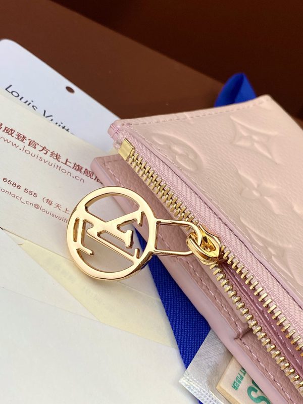 LOUIS VUITTON 二つ折り財布 モノグラム・アンプラント ポルトフォイユ・リサ M83569 ピンクオパール 超N品 - 画像 (2)