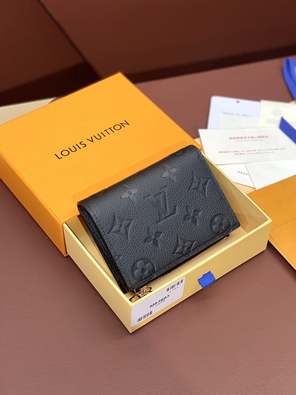 LOUIS VUITTON 二つ折り財布 アンプラント ポルトフォイユ・リサ LOUIS VUITTON M83365 ノワール 超N品 - 画像 (9)