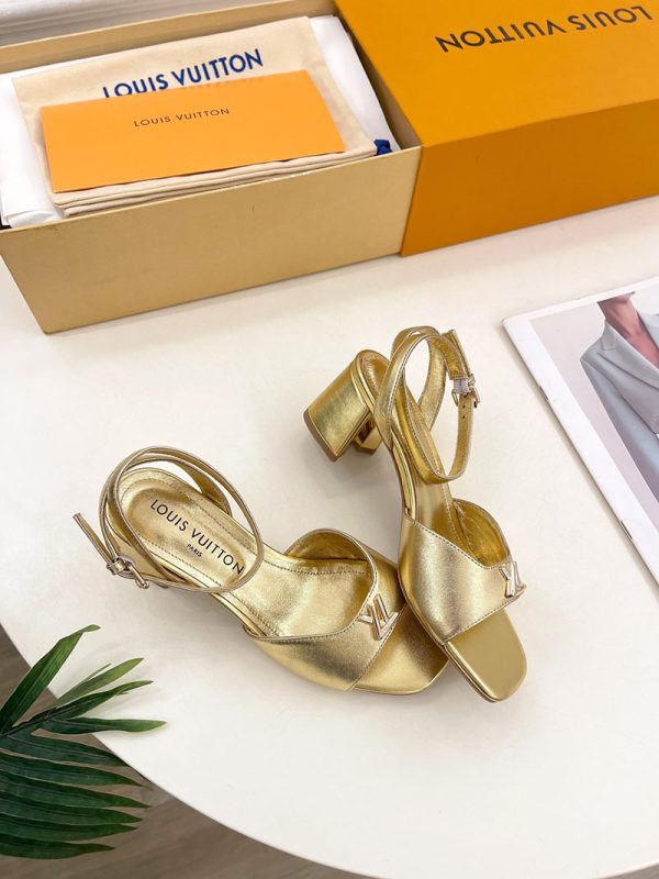 ルイヴィトン 靴 LV Swing Sandal スイングサンダル lv303475 ゴールド N品 夏用 サンダル レディース おしゃれ - 画像 (6)