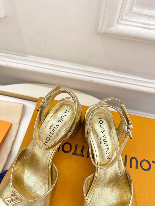 ルイヴィトン 靴 LV Swing Sandal スイングサンダル lv303475 ゴールド N品 夏用 サンダル レディース おしゃれ - 画像 (4)