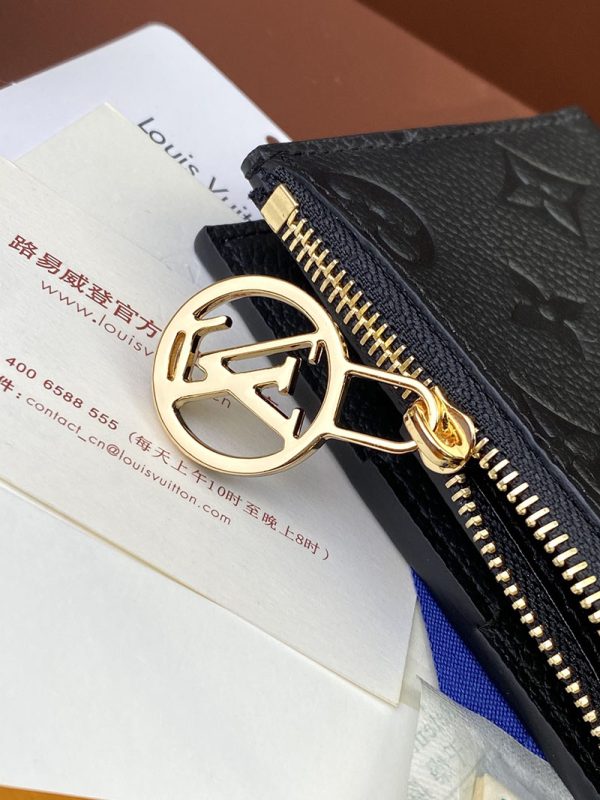 LOUIS VUITTON 二つ折り財布 アンプラント ポルトフォイユ・リサ LOUIS VUITTON M83365 ノワール 超N品 - 画像 (2)