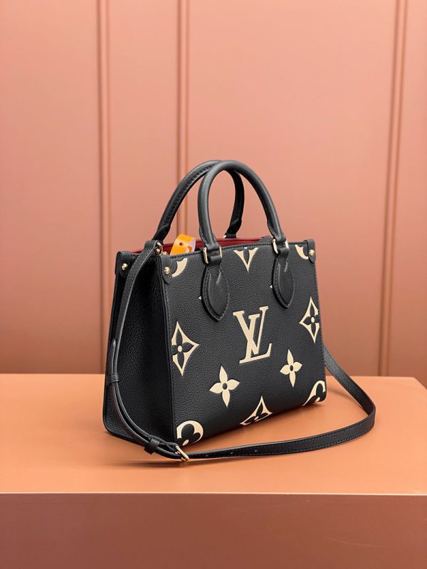 逸品 ルイヴィトン ハンドバッグ オンザゴー PM ブラック ベージュ M45659 LOUIS VUITTON - 画像 (8)
