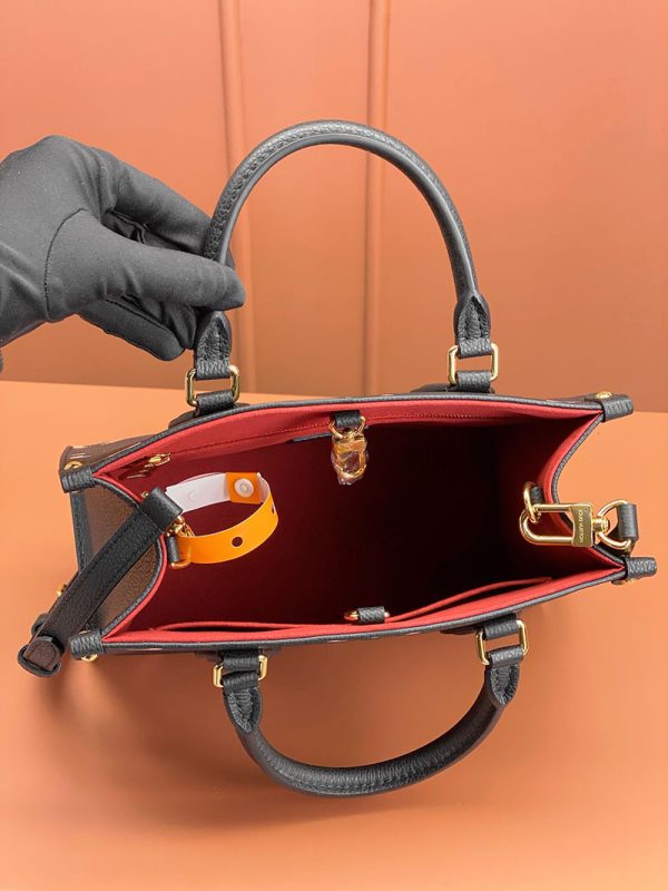逸品 ルイヴィトン ハンドバッグ オンザゴー PM ブラック ベージュ M45659 LOUIS VUITTON - 画像 (6)