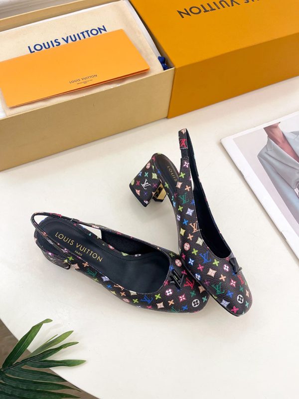 ルイヴィトン 靴 LV スウィング パンプス 5.5cm lv303482 マルチカラー N品 パンプス 痛くない 人気 安い - 画像 (7)