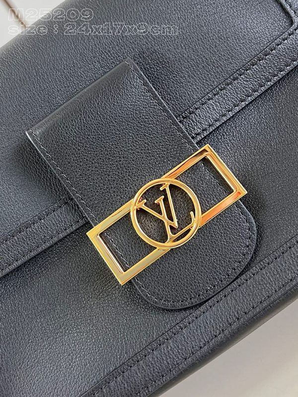 LOUIS VUITTON ドーフィーヌ･ソフト MM M25209 ブラック カーフレザー 超N品 - 画像 (9)